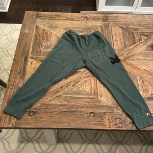 Free City women’s joggers - size XS - green - gently used